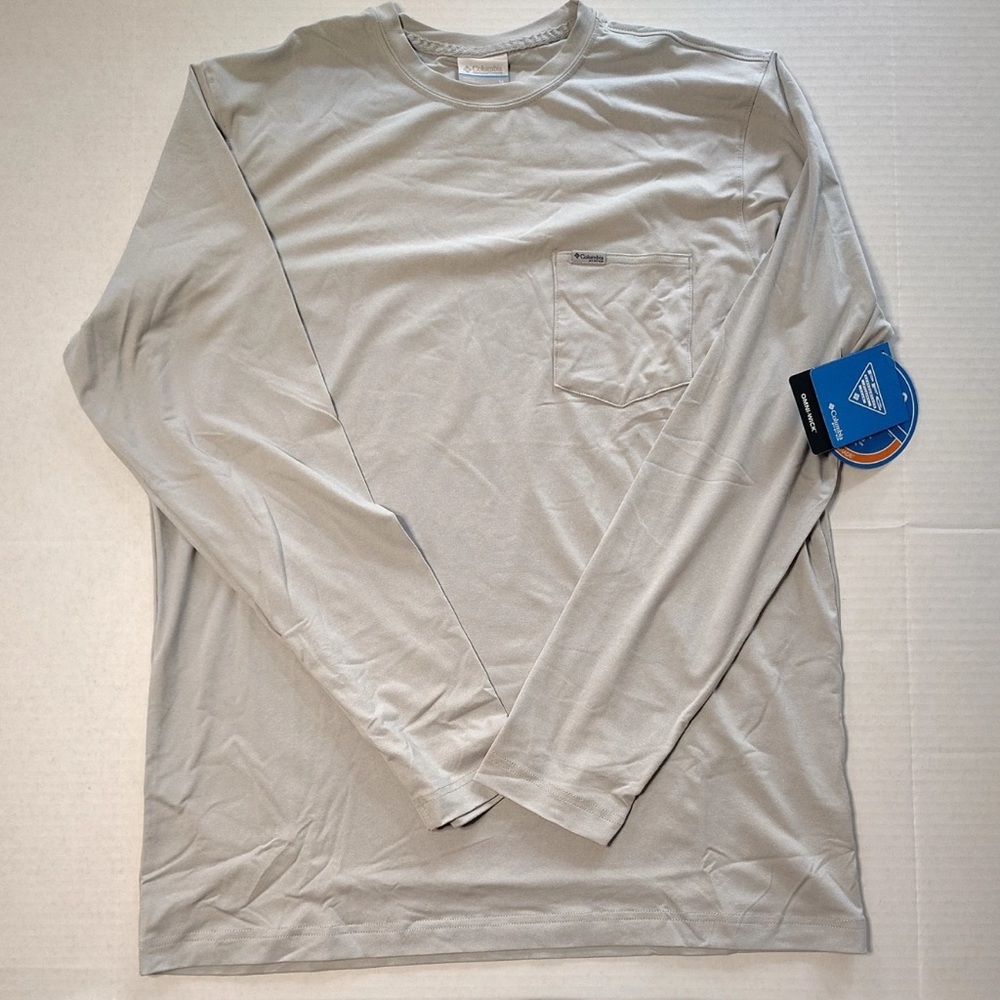 Columbia Omni-Wick PFG Swim Fishing Beach Shirt Med.  Long Sleeve Gray
